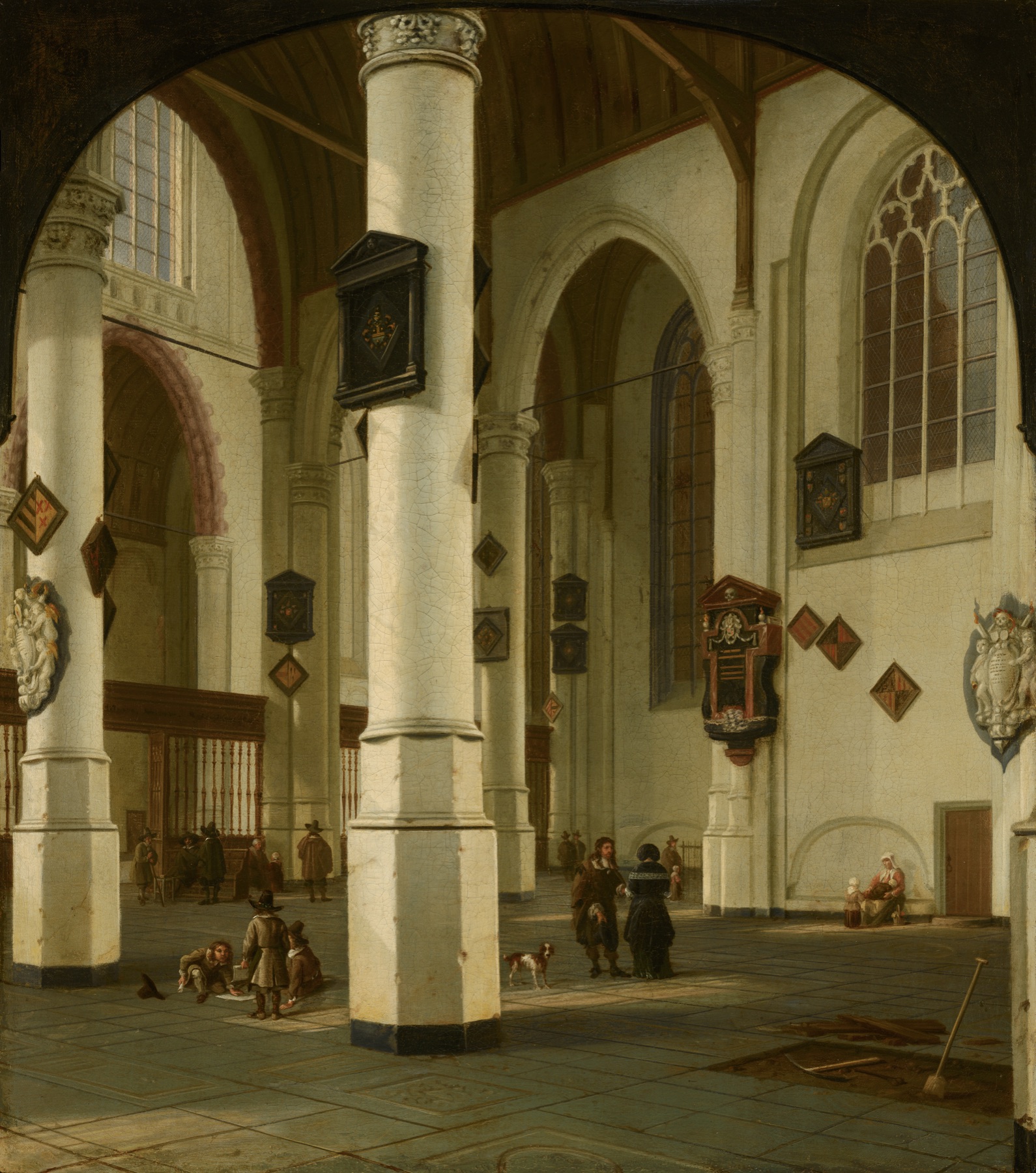 Hendrick van Vliet — Interior of the Oude Kerk, Delft, 1660
